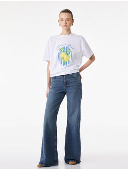 Koton - Womens White Lemon Printed T-Shirt