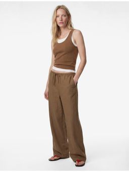 Koton - Womens Brown Wide Leg Pant