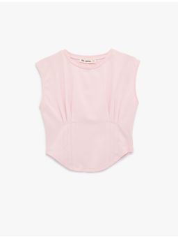 Koton - Womens Pink Solid Top