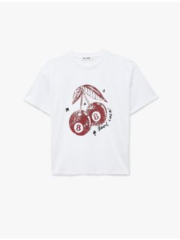 Koton - Womens White Oversized T-Shirt
