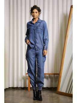 SAY - Blue Women Modal Loungewear (Set of 2)