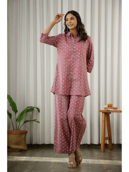 SAY - Mauve Women Modal Loungewear (Set of 2)