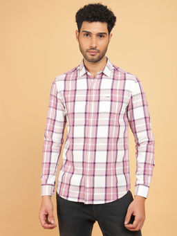 Wrangler - Men Checked Pink Regular Fit Shirt