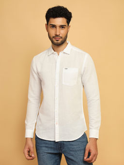 Wrangler - Men Solid White Regular Fit Shirt
