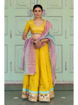 Myaara - Kesar Lehenga Set (Set of 3)