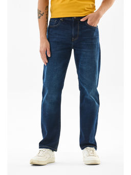 Snitch - Men Indigo Textured Relaxed Casual Jeans