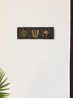 ExclusiveLane - Shankh Balaji Hand-Etched Wall Decor Hanging In Brass (436 Grams)