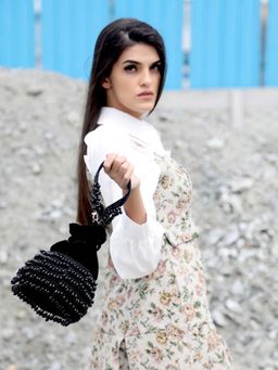 Odette - Embellished Black Potli Bag