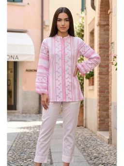 Aurelia - Pure Cotton Full Sleeves Mandarin Neck Shirt