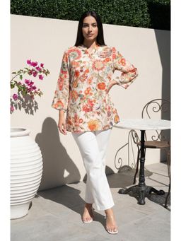 W - Viscose Full Sleeves Mandarin Neck Kurti