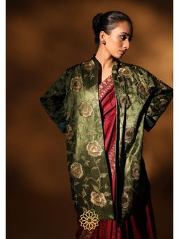 Rhua India - Seher Embroidered Green Jacket