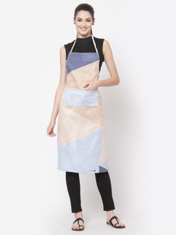 ARRABI - Multicolor Geometric TC Cotton Blend Apron with 2 Patch Pockets