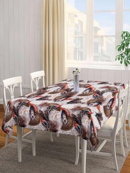ARRABI - Multicolor Leaf Tc Cotton Blend Table Cover (6 Seater)