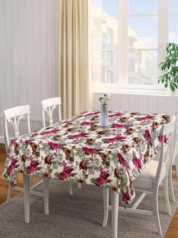 ARRABI - Multicolor Floral Tc Cotton Blend Table Cover (6 Seater)