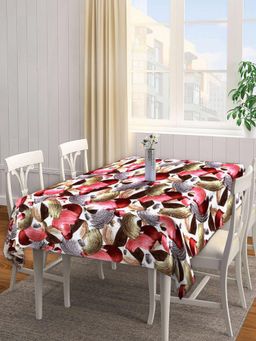 ARRABI - Multicolor Floral Tc Cotton Blend Table Cover (6 Seater)