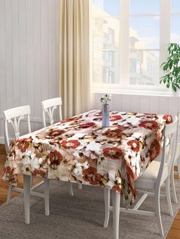 ARRABI - Multicolor Floral Tc Cotton Blend Table Cover (6 Seater)