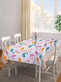 ARRABI - White Cartoon Tc Cotton Blend Table Cover