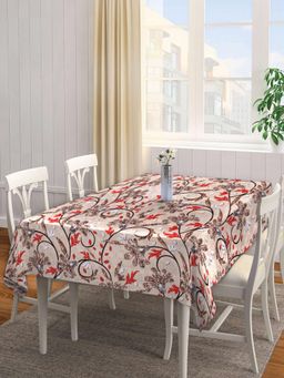 ARRABI - Brown Floral Tc Cotton Blend Table Cover