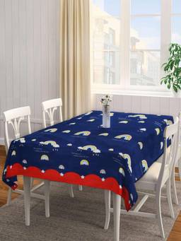 ARRABI - Blue Cartoon Tc Cotton Blend Table Cover