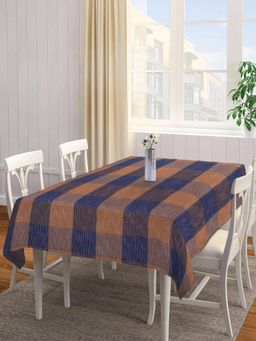 ARRABI - Multicolor Checks Handwoven Cotton Table Cover (6 Seater)