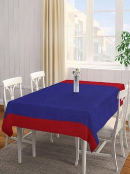 ARRABI - Red Stripes Handwoven Cotton Table Cover (8 Seater)