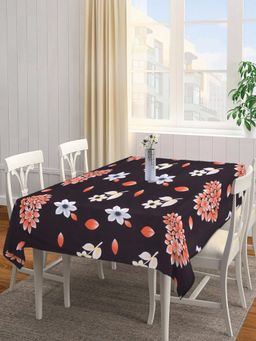 ARRABI - Brown Floral Tc Cotton Blend Table Cover