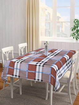 ARRABI - Brown Checks Tc Cotton Blend Table Cover