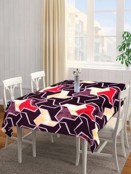 ARRABI - Brown Abstract Tc Cotton Blend Table Cover