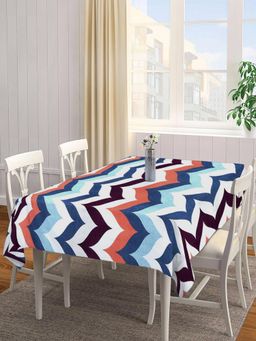 ARRABI - Multicolor Indian Tc Cotton Blend Table Cover (6 Seater)