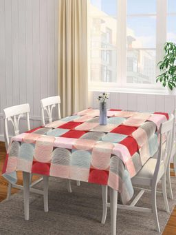 ARRABI - Multicolor Abstract Cotton Blend Table Cover (6 Seater)