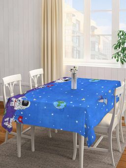 ARRABI - Blue Cartoon Cotton Blend Table Cover (8 Seater)