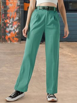 Bewakoof - Women's Sea Green Korean Pants