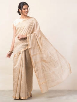 Fabindia - Cotton Silk Hand Block Print Sari
