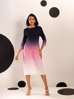 Onto by Aanchal - Pink Midnight Ombre Midi Dress