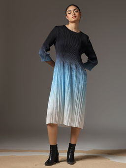 Onto by Aanchal - Blue Midnight Ombre Midi Dress