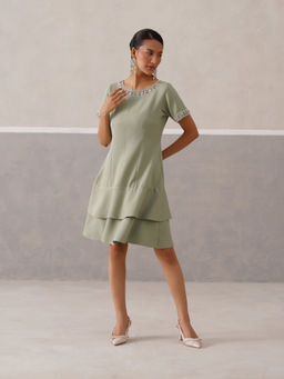 The Turner House - Green Scintilla Dress