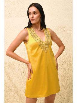 The Turner House - Crystal Yellow Mini Dress