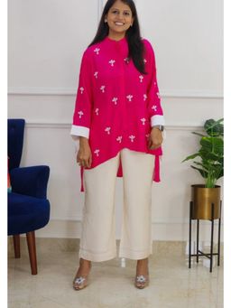 Pink Tree - Purple Pure Cotton Block Print Kurta With Pant And Dupatta