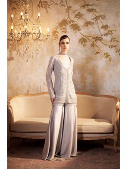 SAKSHI G CHAWLA - Aria Embroidered Jacket Kurta with Sharara