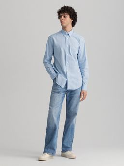 GANT - Men Blue Checks Regular Shirt