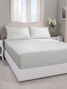 Maspar - Green Vintage Noemi Solid King Bedsheet with 2 Pillow Covers