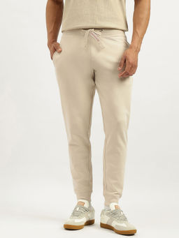 United Colors of Benetton - Solid Regular Fit Joggers-Beige