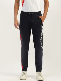 United Colors of Benetton - Solid Baggy Fit Trackpant-Navy Blue