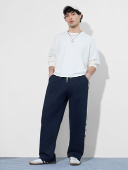 The Souled Store - Originals Indigo Men Straight Leg Trackpant