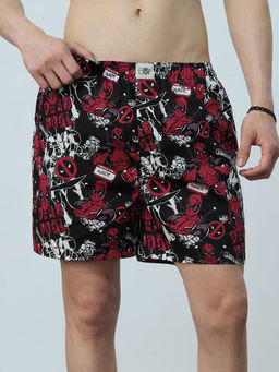 The Souled Store - Official Deadpool Mercenary Men Boxer Shorts -Black