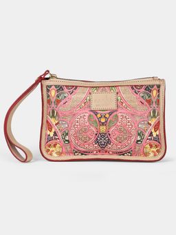 Aarke Ritu Kumar - Pink Printed Structured Pouch