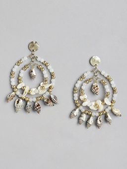 Blueberry - Shell And Beaded Multi Drop Earring