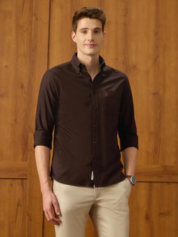 U.S. POLO ASSN. - Brown Men's Equestrian Button Down Shirt