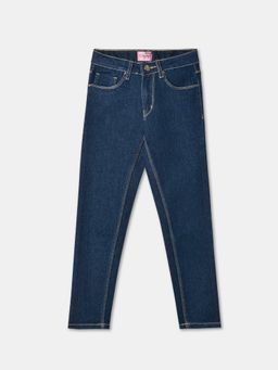 R&B - Solid Regular Blue Girls Jeans