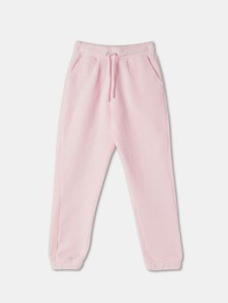 R&B - Girls Pink Polyester Solid Trackpant